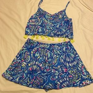 EUC Lilly Pulitzer Ramona Crop Top Set